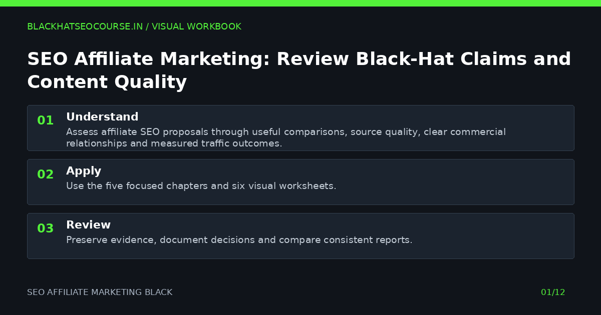 SEO Affiliate Marketing: Review Black-Hat Claims and Content Quality